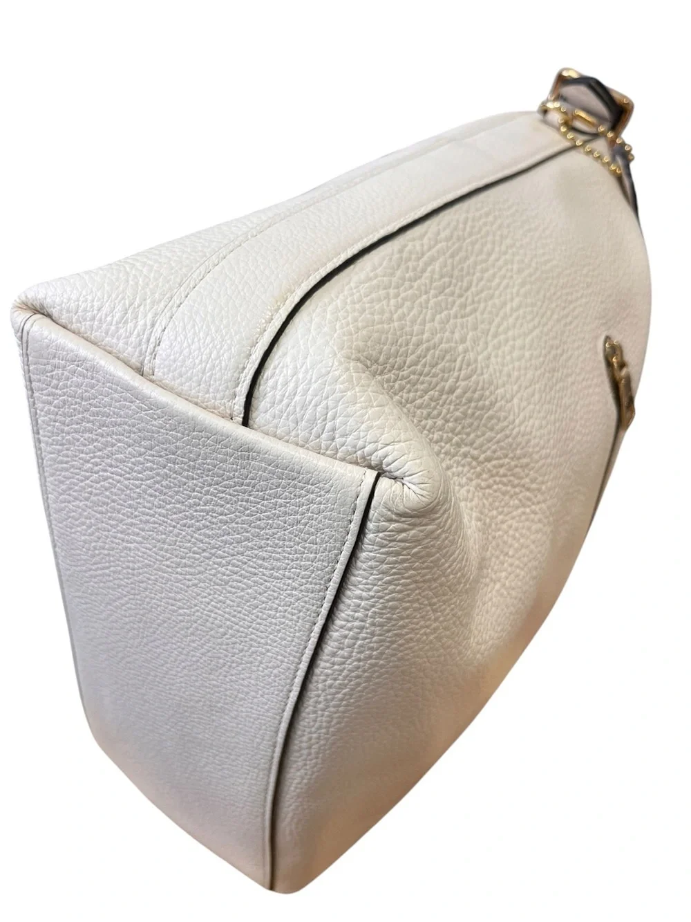 Coach Val Duffle C2818 Chalk Leather Bag Crossbody Wallet 2 Piece Set